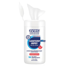 ZYTEC GERM BUSTER | SANITIZER WIPES EXTRA STRENGTH 80% PRO | 100 PACK | MADE IN CANADA