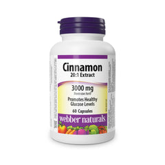 Webber Naturalsﾮ Cinnamon Extract 150 mg 60Capsules (Packaging May Vary)