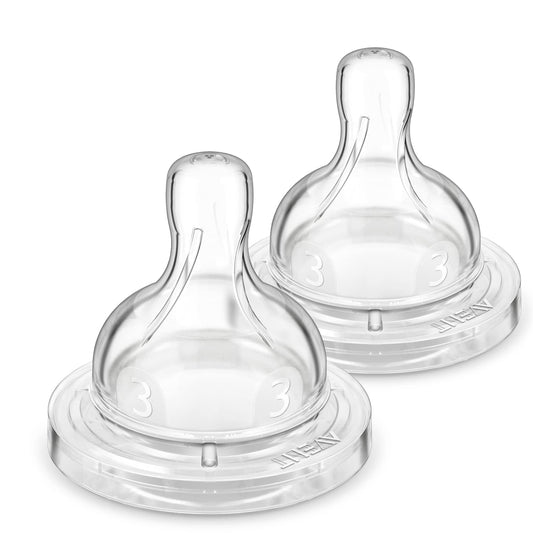 Philips Avent Anti-colic Baby Bottle Flow 3 Nipple, 2 pack, SCY763/02