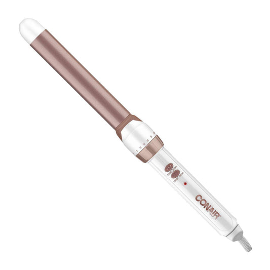 Conair CD705GNC Double Ceramic 1-Inch Curling Wand, 1-inch barrel produces classic long-lasting curls – for short, medium, and long hair, Up to 400˚F high heat with Turbo Boost, Dual Voltage