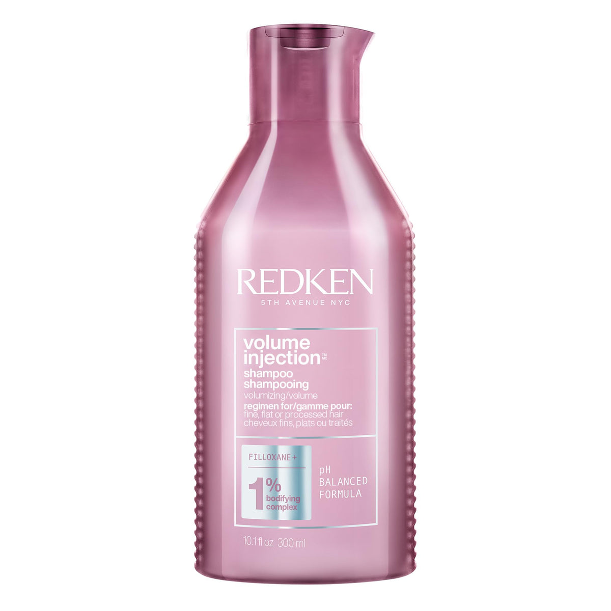 Redken Volume Injection Shampoo, Lightweight Volumizing Shampoo For Fine Hair, Instantly Creates Lift And Body For Flat Hair, Paraben Free, 10.1 oz