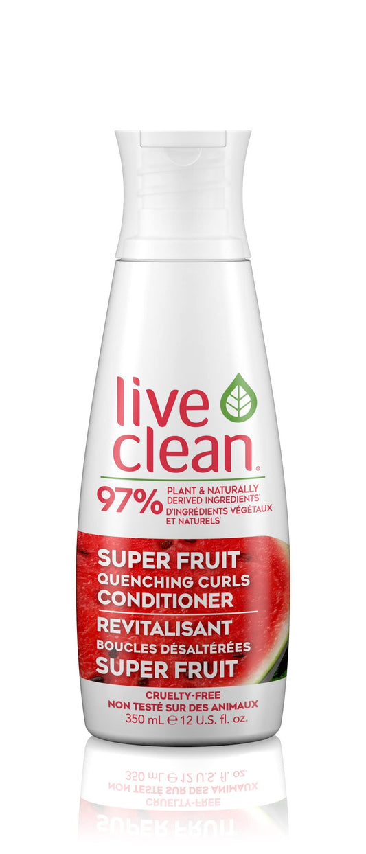 Live Clean Quenching Curls Conditioner, Super Fruit Waters, 350ml, White(Packaging may vary)