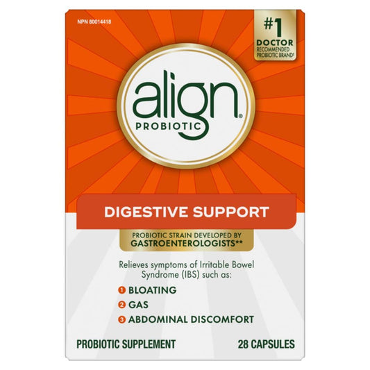 Align Probiotic Digestive Support, IBS Symptom Relief: Gas, Abdominal Discomfort, Bloating, Helps Healthy Intestinal Flora for Women & Men, 28 Capsules