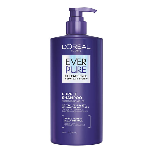 EverPure Sulfate-Free Shampoo, Purple Shampoo for Blonde Hair, Bleached, Brown Highlighted, Silver and Gray Hair, With Purple Pigments, Pack of 1, 680ml