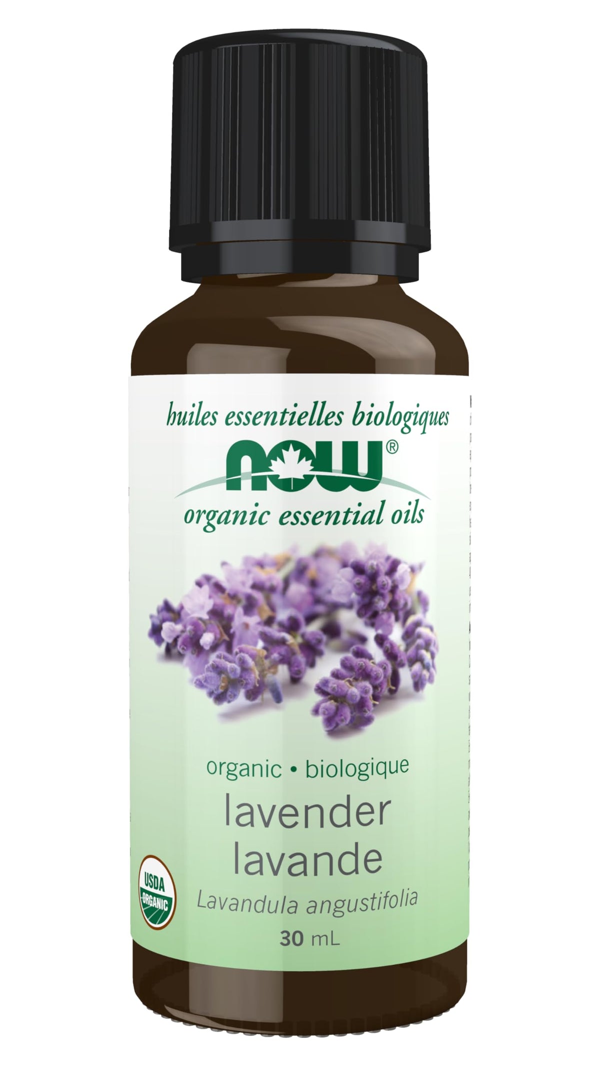 NOW Essential Oils, Organic Lavender Oil, Soothing Aromatherapy Scent, Steam Distilled, 100% Pure, Vegan, Child Resistant Cap, 30mL