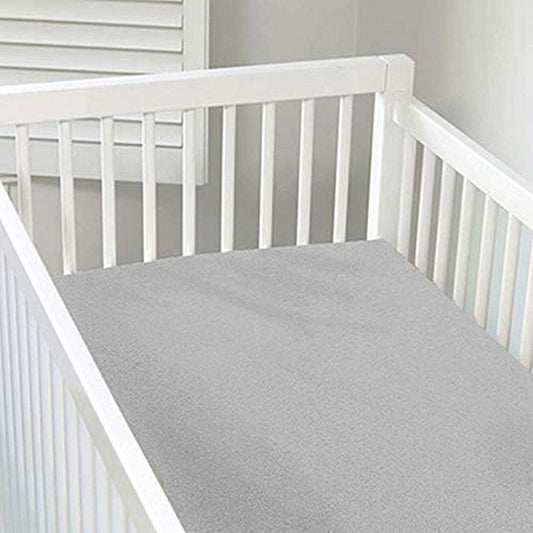 Ben & Noa Percale Fitted Crib Sheet, Grey
