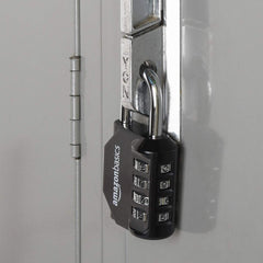 Amazon Basics 4-Digit Combination Padlock, Black, 2-Pack