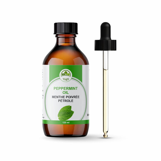 Yogti [Canadian Brand] Peppermint Oil with Dropper, 120 ml (Pack of 1)