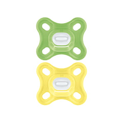 MAM 'Comfort' Design Collection Pacifier for Breastfed Babies (Pack of 2 Pacifiers), MAM Soother with Soft Silicone Nipple, Unisex Baby Essentials, 0-4 months, Green