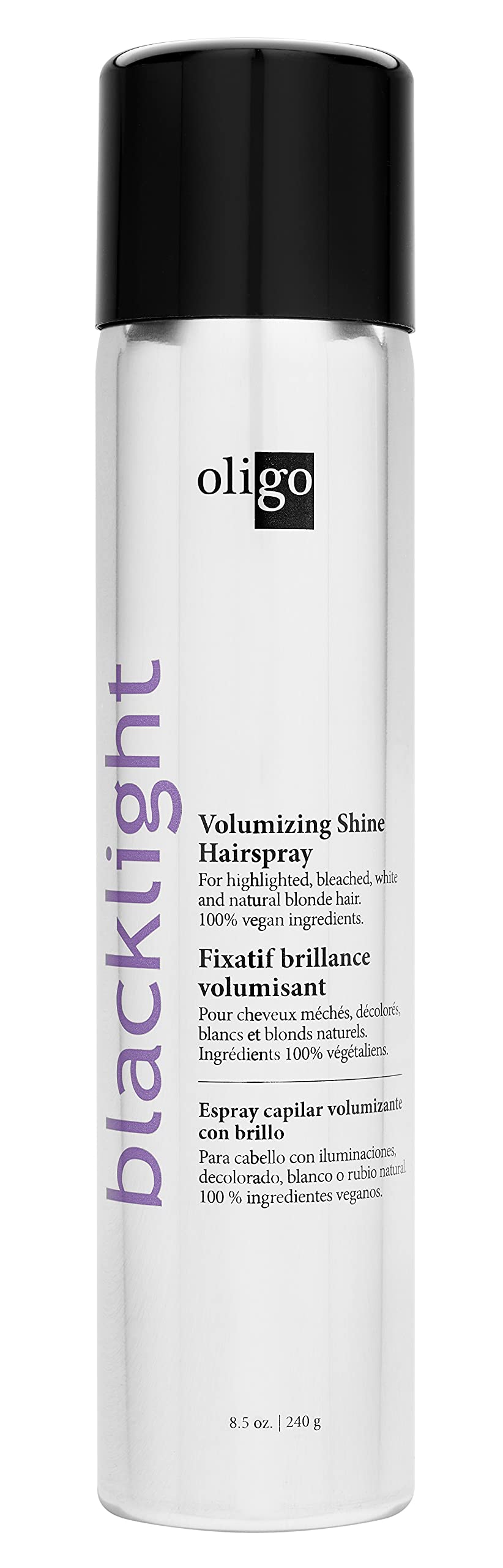 Oligo Professionnel Blacklight Volumizing Shine Hairspray | Paraben Free & Sulfate Free Hair Spray, 240g