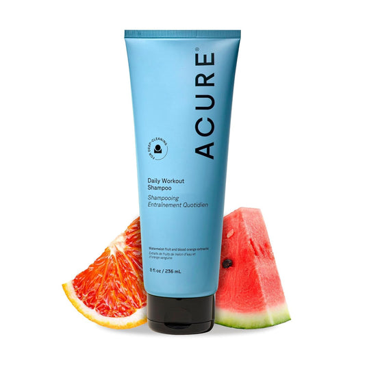 Acure Daily Workout Watermelon Shampoo - Lightweight Hydrating & Clarifying Shampoo for Women & Men with Oily, Damaged Hair & Dry Scalp, Color Safe, Vegan, Clean, Paraben & Sulfate Free, 236ml