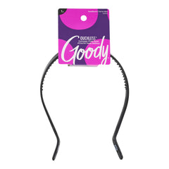 Goody Ouchless Headbands - 1 Count, Black - Stylish & Lightweight Thin, Damage-Free Fabric Headbands for Women & Men, All-Day Comfort, For All Occasions, All Hair Types