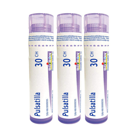 Boiron Pulsatilla 30ch.Homeopathic medicine 3 tubes (4g each tube)