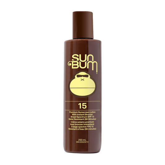 Sun Bum SPF 15 Browning Lotion Vegan and Reef Friendly (Octinoxate & Oxybenzone Free) Broad Spectrum Moisturizing UVA/UVB Sunscreen Tanning Lotion with Vitamin E 8.5 oz