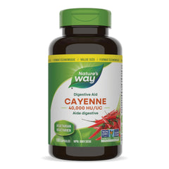 Nature’s Way Cayenne 40,000 HU – Herbal Digestion & Peripheral Circulation Supplement – Cayenne Pepper Capsules – Vegetarian, Non-GMO – 180 Capsules