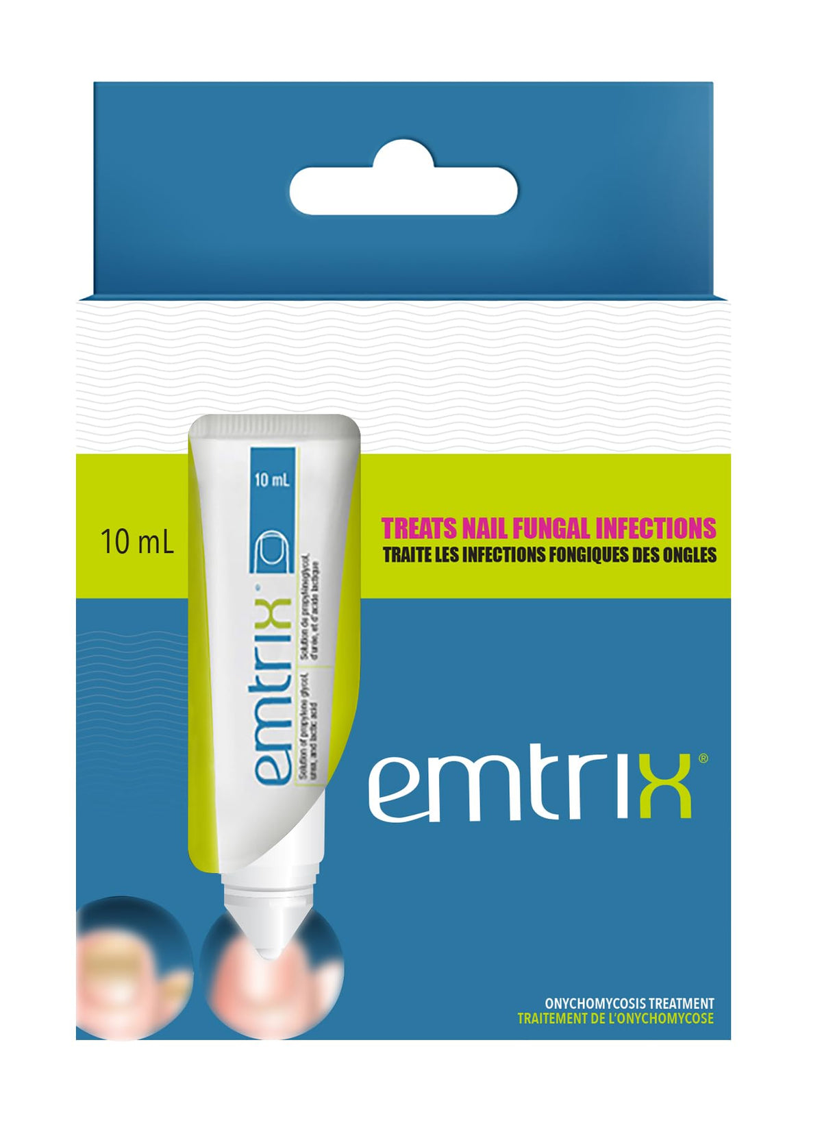 Emtrix Nail Fungus Solution, 10 mL, Improves Appearance of Discolored & Thick Nails