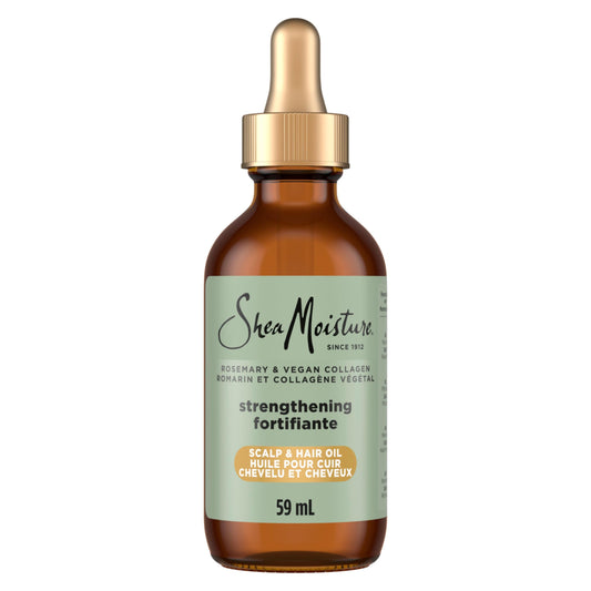 SheaMoisture Strengthening Scalp & Hair Oil with Rosemary & Vegan Collagen & ScalpBoost Technology to Promote Length Retention & Invigorate the Scalp, 59mL