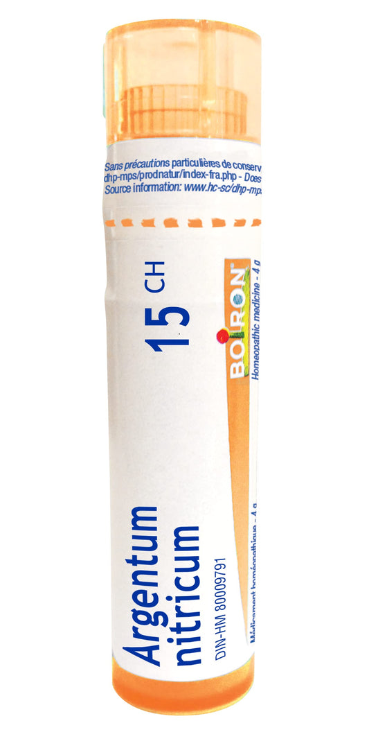 Argentum nitricum 15ch,Boiron homeopathic medicine, 4g