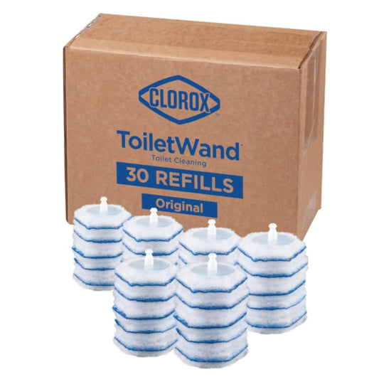 Clorox ToiletWand Disinfecting Refills, Disposable Wand Heads, Dorm Room Essentials, 30 Count (Package May Vary)