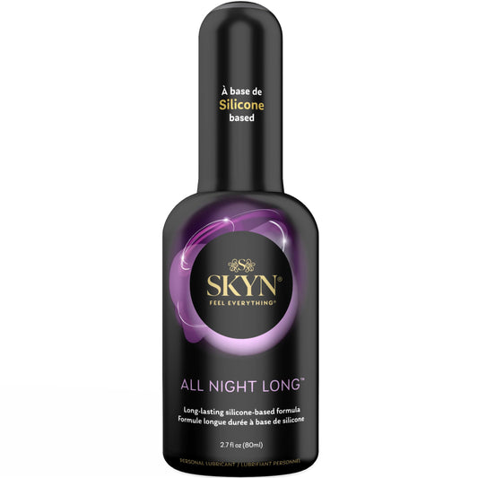 SKYN All Night Long Personal Lubricant - 2.7 oz – Silicone Lube for Men, Women and Couples, Safe with Latex and Latex-Free Condoms and Personal Devices