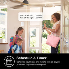 Kasa Smart Ceiling Fan Control & Dimmer Switch (KS240) - Adjustable 4-Speed Fan & Brightness Control, Works w/Apple HomeKit, Alexa & Google Home, Single Pole, 2.4G Wi-Fi Only, Neutral Wire Required