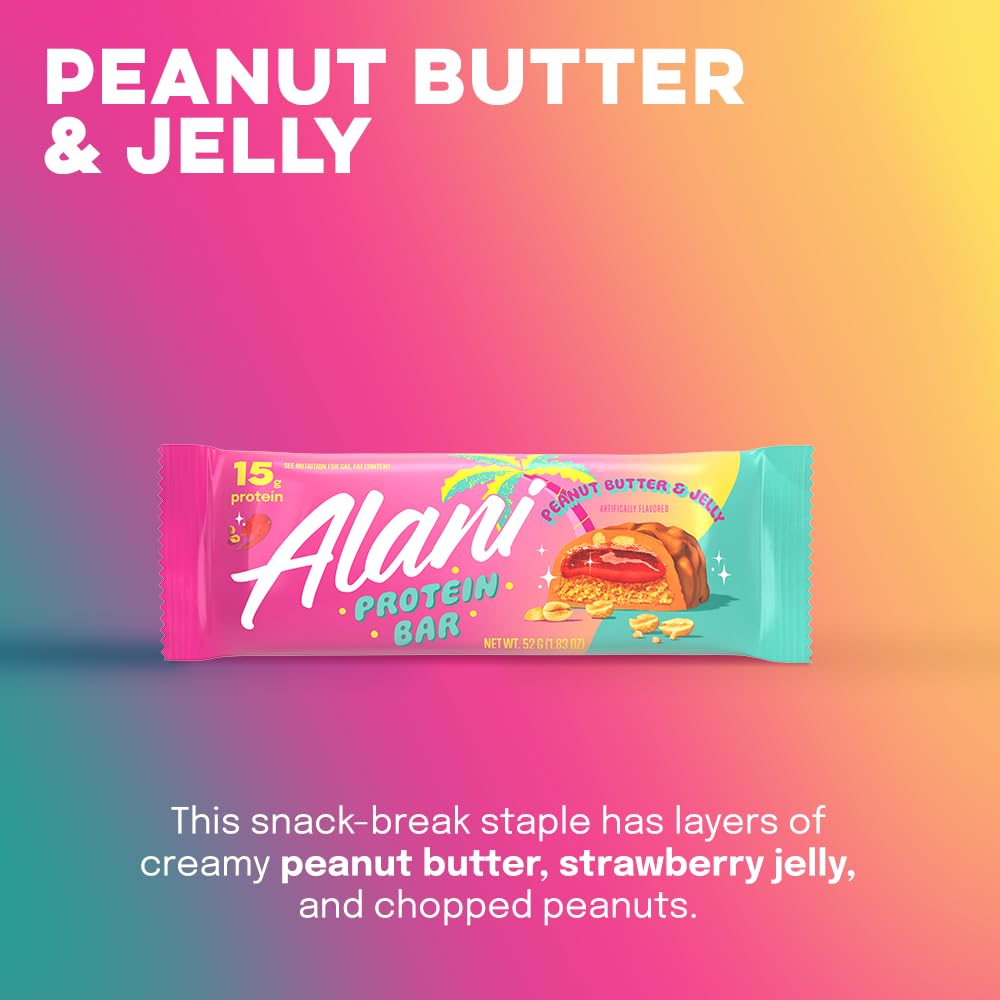Alani Nu Protein Bars | Low-Carb Healthy Snacks | 12 Individually Wrapped Bars