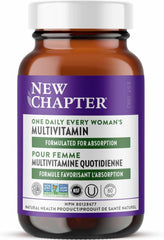 New Chapter Every Woman's One Daily Multivitamin - Bone, Energy & Immune Support - Whole-Food Fermented Nutrients with No Added Sugar - Vegetarian & Gluten-Free - 60 Tablets