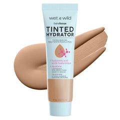 wet n wild Bare Focus Tinted Hydrator Matte Natural Finish, Oil-Free Tinted Face Moisturizer Makeup, Hyaluronic Acid, Squalane, Sheer To Medium Coverage – Medium Tan