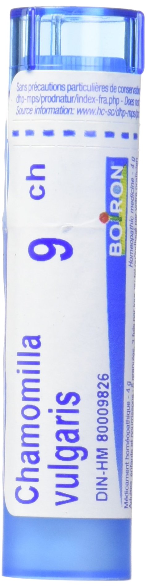 Boiron Chamomilla vulgaris 9ch,Homeopathic medicine. Each tube contains 4 g (approximately 80 pellets)