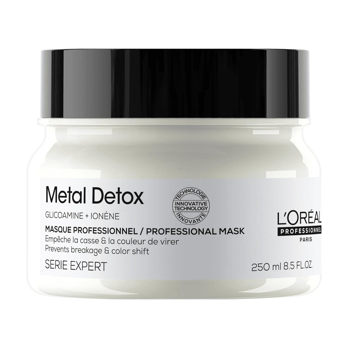 L'Oréal Professionnel Metal Detox Hair Mask for Color Treated, Dry, Damaged Hair, Anti-Metal, Serie Expert, Clarifying, Detoxifying, Prolongs Color, Adds Softness - 250ml