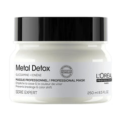 L'Oréal Professionnel Metal Detox Hair Mask for Color Treated, Dry, Damaged Hair, Anti-Metal, Serie Expert, Clarifying, Detoxifying, Prolongs Color, Adds Softness - 250ml
