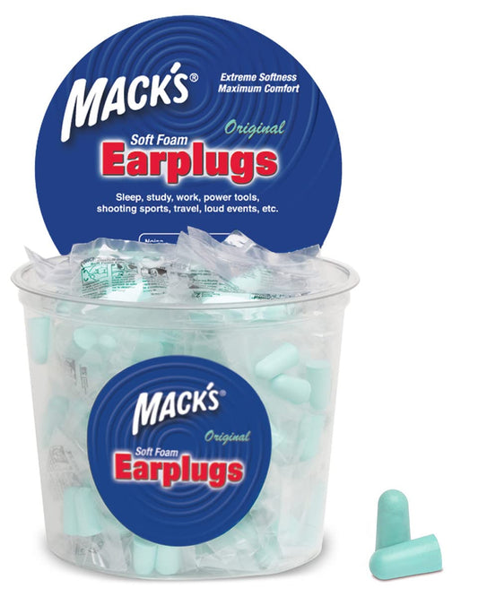 Macks Safesound Original Soft Foam Earplugs, 100-Count