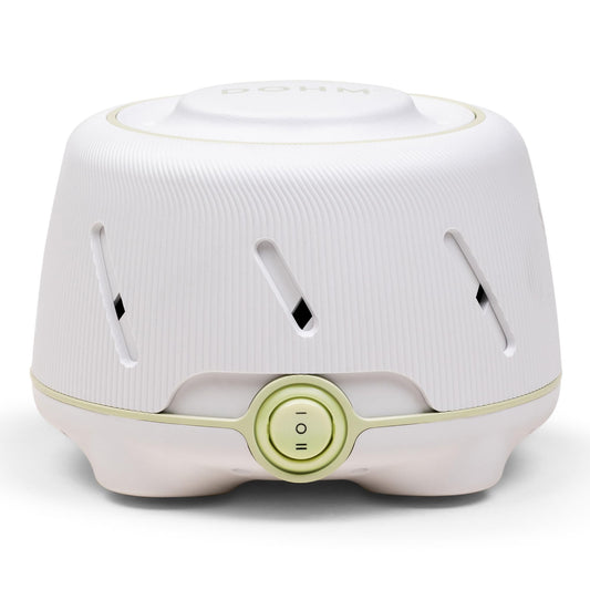 Yogasleep Dohm (White,Green) The Original White Noise Machine, Relaxing Natural Sound from a Real Fan, Noise Cancelling For Office Privacy, Sleep Aid For Adults & Baby, Travel Size Pink Noise Machine