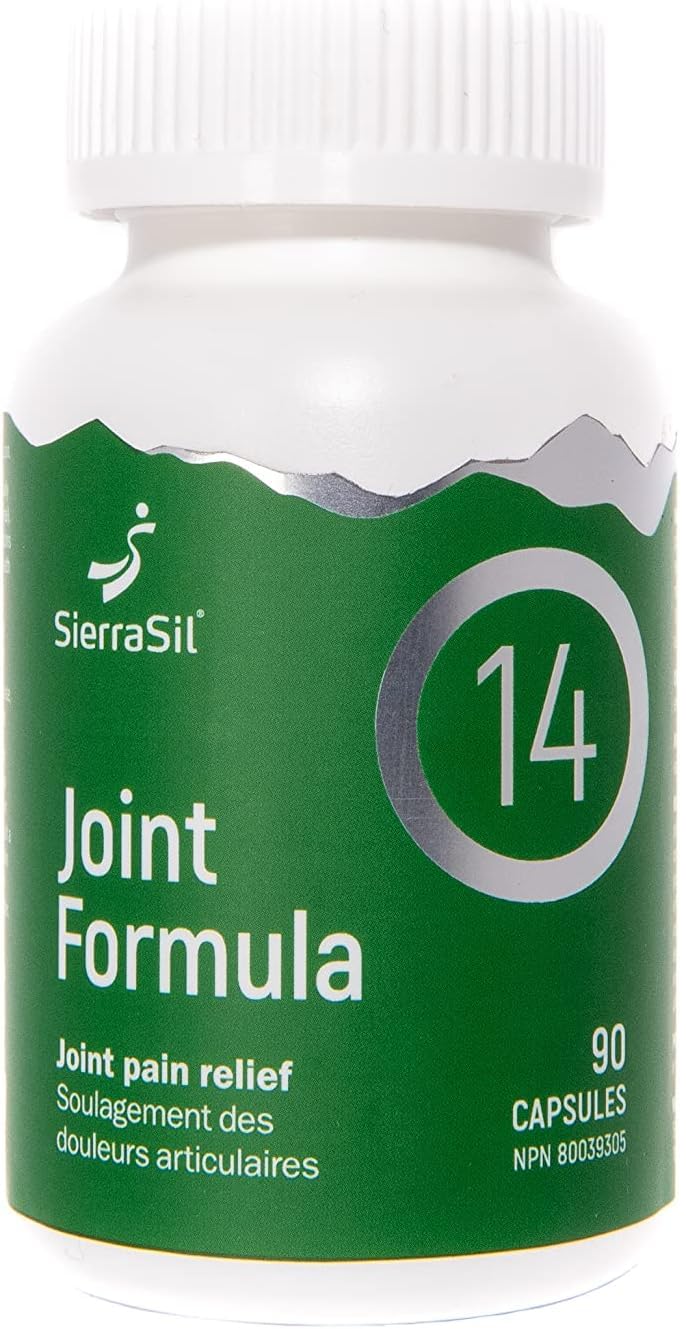 SIERRASIL® JOINT FORMULA 14™ – Joint Pain Relief, Made in Canada, NPN80039305, Supports Joint Health, Cartilage & Muscle Function, Easy to Digest, Vegan, Gluten Free and Non-GMO, – 90 capsules (30 servings)