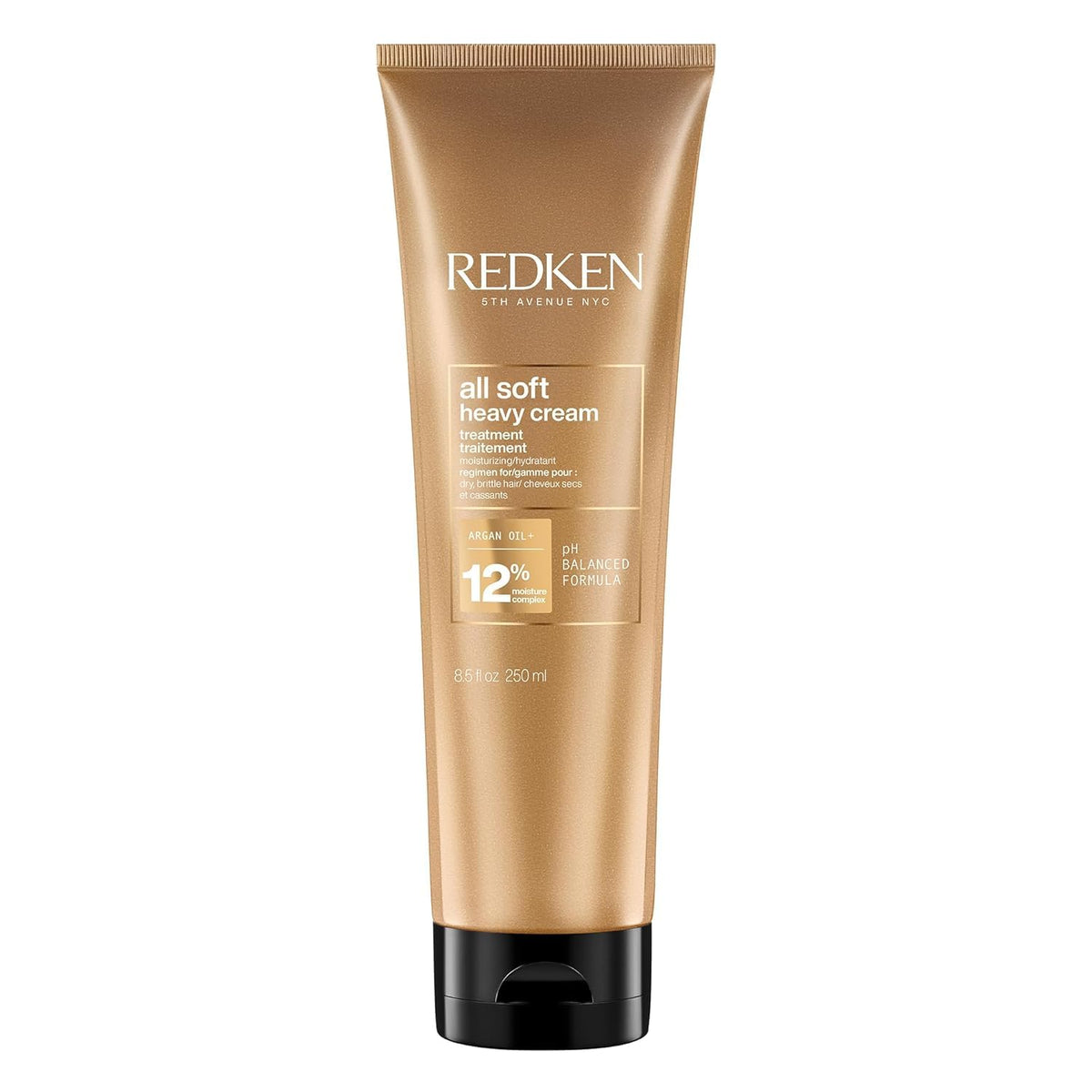 Redken All Soft Heavy Cream Deep Conditioning Hair Mask For Dry, Brittle Hair, Moisturizing Treatment With Argan Oil For Intense Softness, Shine And Smoothness, 250ml