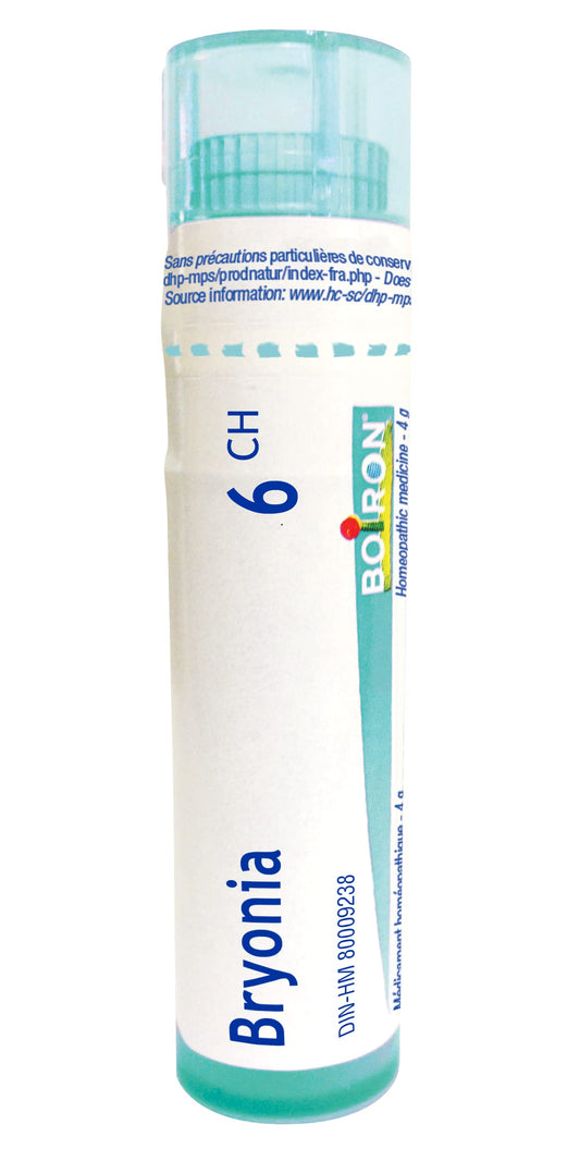 Boiron Bryonia 6ch,Homeopathic medicine. Each tube contains 4 g (approximately 80 pellets)