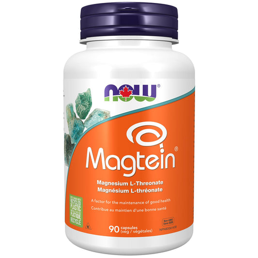 NOW Supplements, Magtein with patented form of Magnesium L-Threonate, Cognitive Support, 90 Veg Capsules