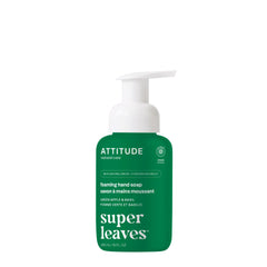 ATTITUDE Foaming Hand Soap, Made in Canada, EWG Verified, Plant and Mineral-Based Ingredients, Vegan and Cruelty-free Personal Care Products, Green Apple & Basil, 10 Fl Oz