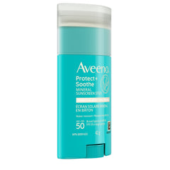 Aveeno Protect + Soothe Mineral Sunscreen Stick SPF 50+ - Sensitive Skin, Quick Drying and Water-Resistant, Sun Protection - Pure Oats & Zinc Oxide, Paraben Free, Broad Spectrum UVA/UVB - 42 Gram
