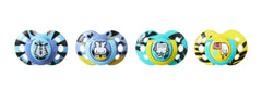 Tommee Tippee Fun Style Pacifiers, Symmetrical Design, BPA-Free Silicone Binkies, 6-18 months, Pack of 4 Pacifiers