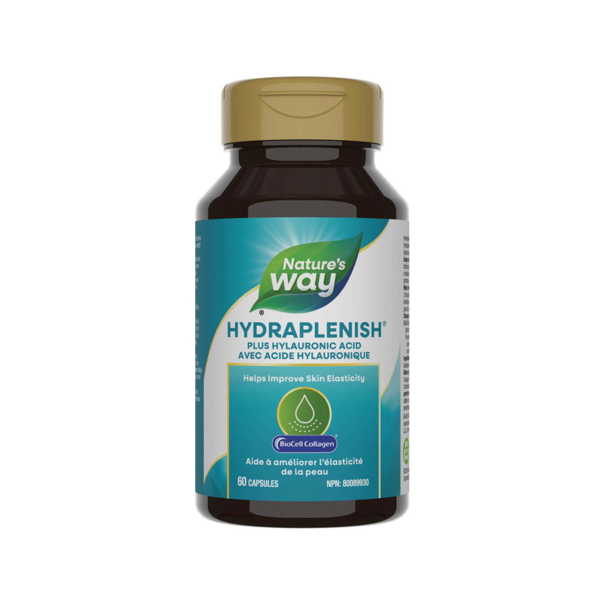 Nature's Way Hydraplenish - BioCell Collagen & Hyaluronic Acid Supplement – Reduce Wrinkles & Fine Lines – Healthy Skin – Osteoarthritis Joint Pain Relief - 60 Capsules