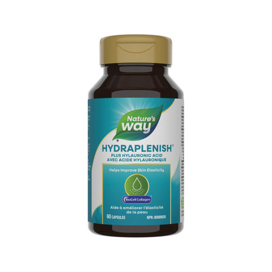 Nature's Way Hydraplenish - BioCell Collagen & Hyaluronic Acid Supplement – Reduce Wrinkles & Fine Lines – Healthy Skin – Osteoarthritis Joint Pain Relief - 60 Capsules