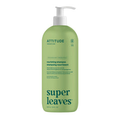 ATTITUDE Nourishing Hair Shampoo, Made in Canada, EWG Verified, For Dry and Damaged Hair, Naturally Derived Ingredients, Vegan and Plant Based, Grapeseed Oil and Olive Leaves, 946 mL