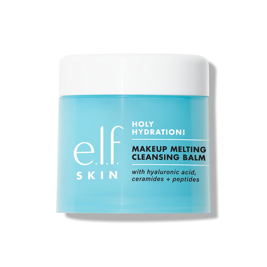 e.l.f. SKIN Holy Hydration Makeup Melting Cleansing Balm JUMBO, Face Cleanser & Makeup Remover, Infused with Hyaluronic Acid to Hydrate Skin, 3.5 Oz