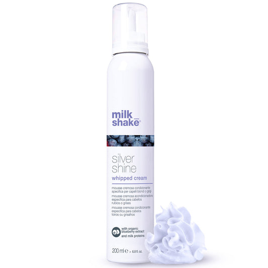 milk_shake Silver Shine Whipped Cream No-Rinse Creamy Conditioning Foam, 6.8 Fl Oz