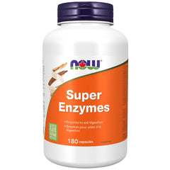 NOW Supplements, Super Enzymes, Formulated with Bromelain, Ox Bile, Pancreatin and Papain, Super Enzymes,180 Capsules