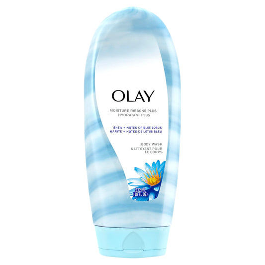 Olay Moisture Ribbons Plus Blue Lotus Body Wash, 432 mL