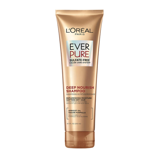 EverPure Sulfate-Free Deep Nourish Shampoo for Softening Dry, Brittle, Colour-Treated Hair, With Apricot Oil, 250ml