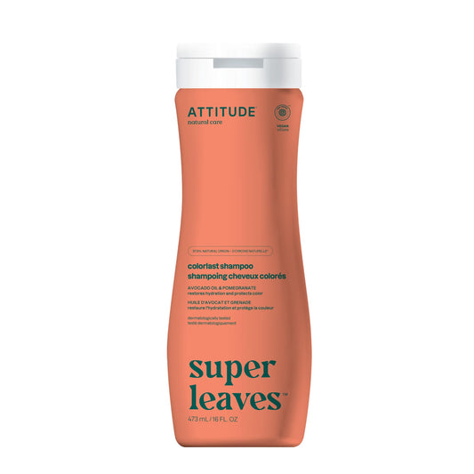 ATTITUDE Colorlast Hair Shampoo, Made in Canada, EWG Verified, Dermatologically Tested, Plant- and Mineral-Based, Vegan Beauty Products, Avocado Oil and Pomegranate, 473 mL
