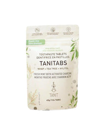 TANIT - TANITABS Fresh Mint Charcoal Toothpaste - 124 Tablets - Vegan, Fluoride-Free & Eco-Friendly - Natural Fresh Mint Flavor - Gum & Teeth Care - Zero-Waste Travel Toothpaste